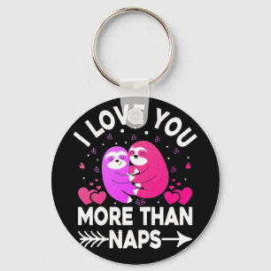 I Kärlek mer än Naps Rosa och Lila Sloths Nyckelring
