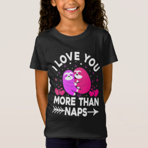 I Kärlek mer än Naps Rosa och Lila Sloths T Shirt