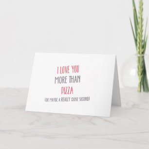 I KÄRLEK **MER ÄN PIZZA** BIRTHDAY CARD KORT