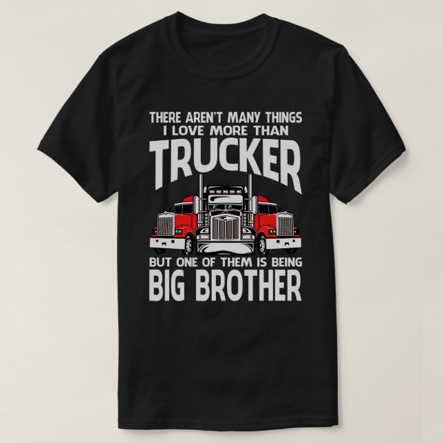 I Kärlek mer än Trucker BIG BROTHER Fars dag T Shirt (Design framsida)