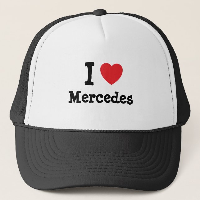 I kärlek Mercedes hjärta T-Shirt Keps (Framsida)