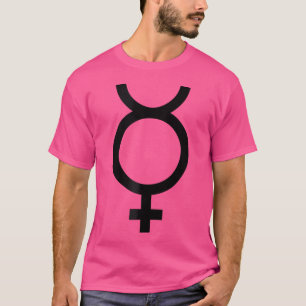 I Kärlek Mercury Symbole Design Space och Astronom T Shirt