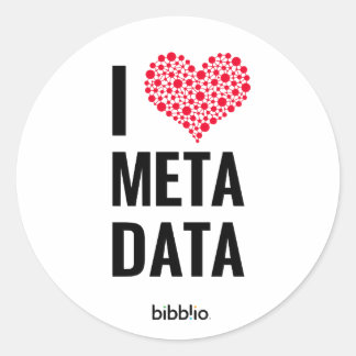 I Kärlek Metadata Round Stickers (lakan av 20) Runt Klistermärke