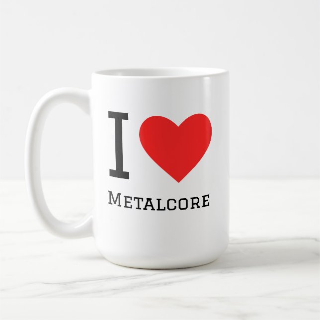 I kärlek metalcore kaffemugg (Vänster)