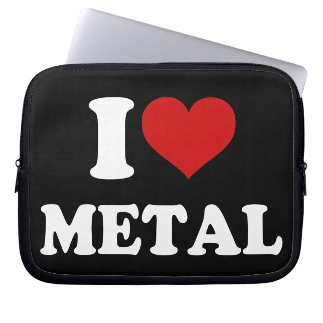 I KÄRLEK METALL LAPTOP SLEEVE (Framsidan)