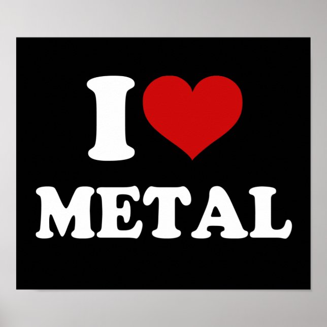 I KÄRLEK METALL POSTER (Framsidan)