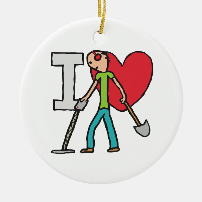 I Kärlek Metall upptäcker Julgransprydnad Keramik (Framsidan)