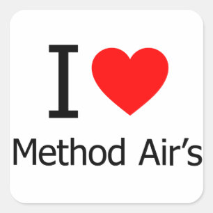I Kärlek Method Luft Fyrkantigt Klistermärke