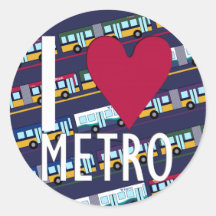 I Kärlek Metro Sticker