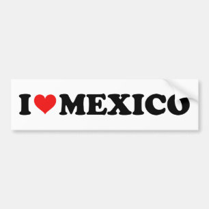 I Kärlek Mexico Red Heart Car Bildekal