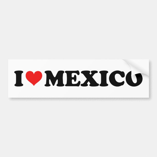 I Kärlek Mexico Red Heart Car Bildekal (Framsidan)