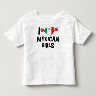 I Kärlek mexikanska flickor Kids Tee Shirt