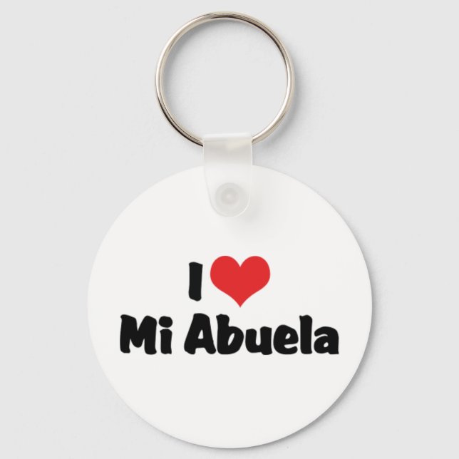 I Kärlek Mi Abuela Keychain Nyckelring (Framsida)