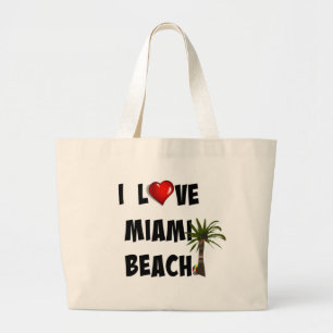 I Kärlek Miami Beach Jumbo Tygkasse