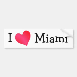 I Kärlek Miami Bildekal