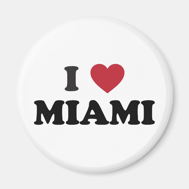 I Kärlek Miami Florida Magnet (Framsidan)