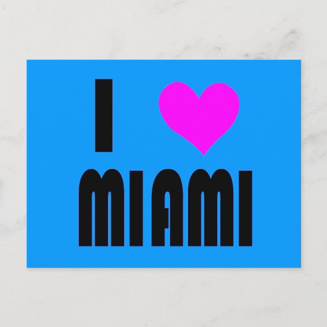 I Kärlek Miami Florida-vykort Vykort (Framsida)