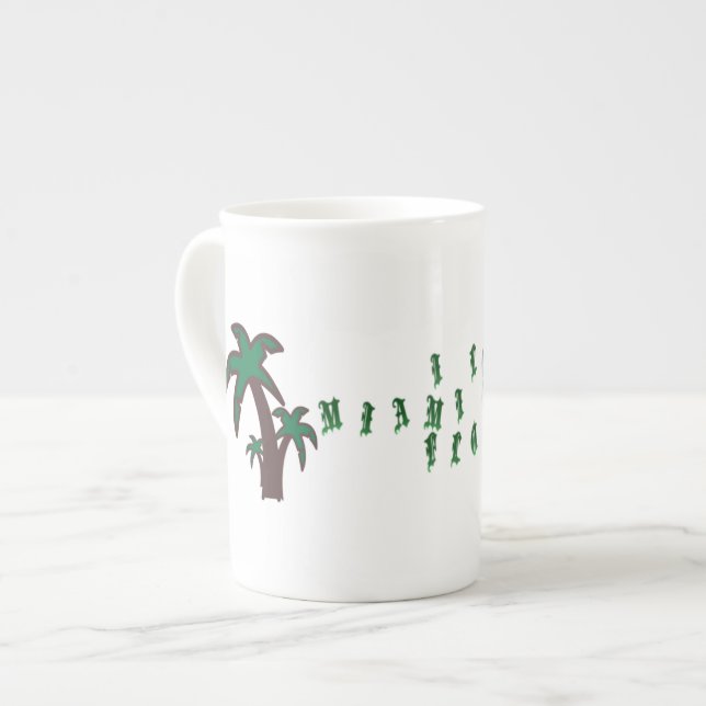 I Kärlek Miami Gardens Florida Benporslin Mugg (Framsida vänster)