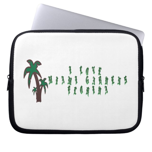 I Kärlek Miami Gardens Florida Laptop Fodral (Framsidan)