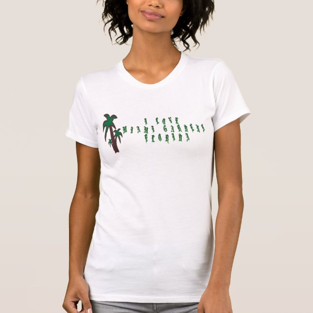 I Kärlek Miami Gardens Florida T Shirt (Framsida)