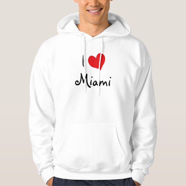 I Kärlek Miami Sweatshirt Med Luva (Framsida)