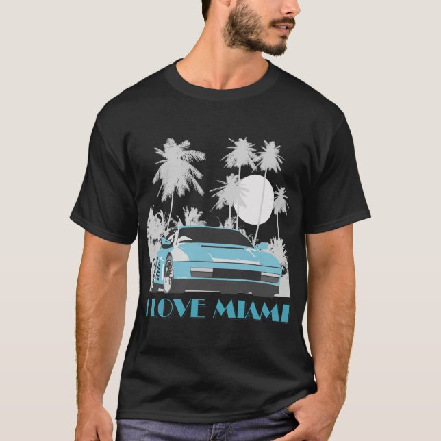I Kärlek Miami T Shirt (Framsida)