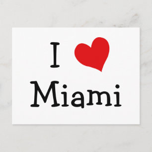 I Kärlek Miami Vykort