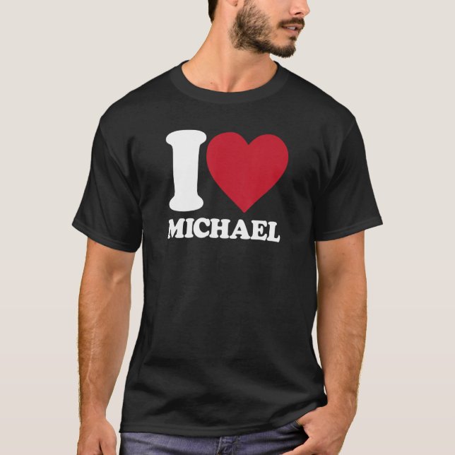 I Kärlek Michael - jag hjärtat Michael T Shirt (Framsida)