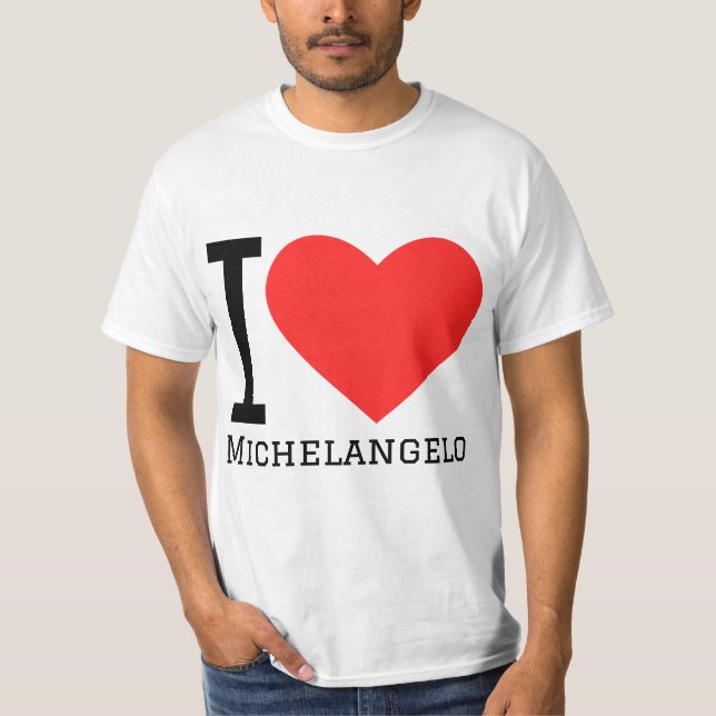 I kärlek Michelangelo T Shirt (Framsida)