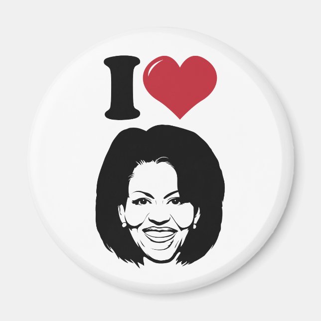 I Kärlek Michelle Obama Magnet (Framsidan)