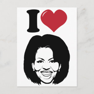 I Kärlek Michelle Obama Vykort