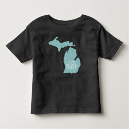 I Kärlek Michigan Blue Grått T Shirt