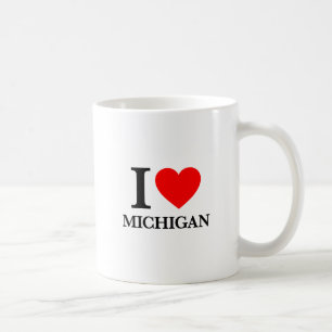 I Kärlek Michigan Kaffemugg