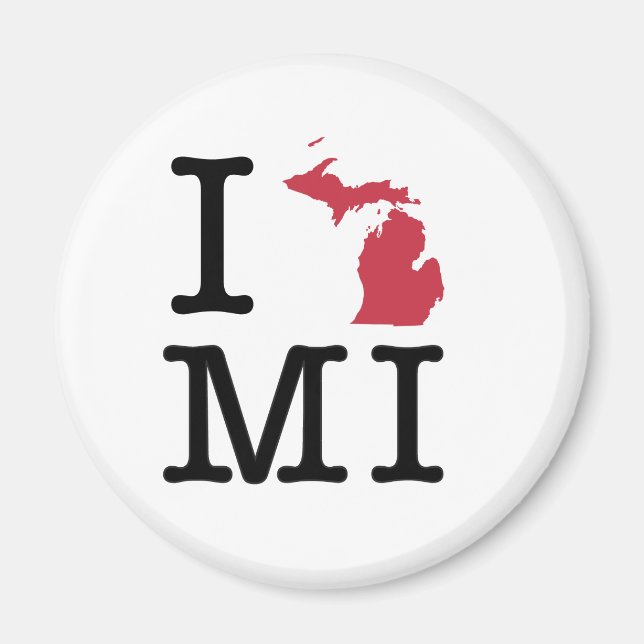 I Kärlek Michigan Magnet (Framsidan)