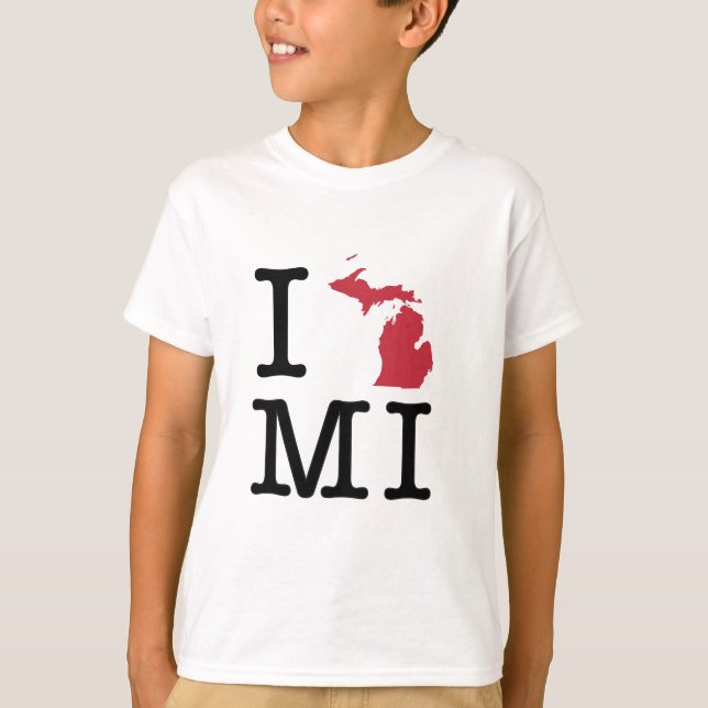 I Kärlek Michigan T-shirt (Framsida)