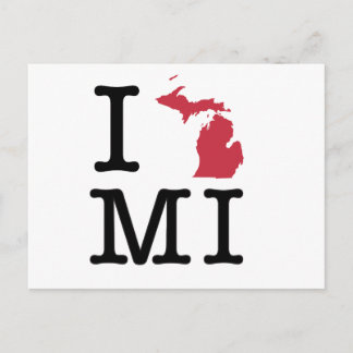 I Kärlek Michigan Vykort