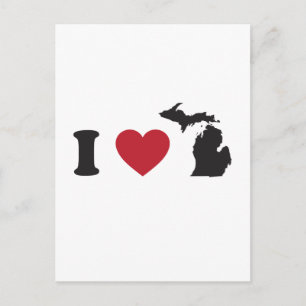 I Kärlek Michigan Vykort
