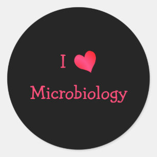 I Kärlek Microbiology Runt Klistermärke