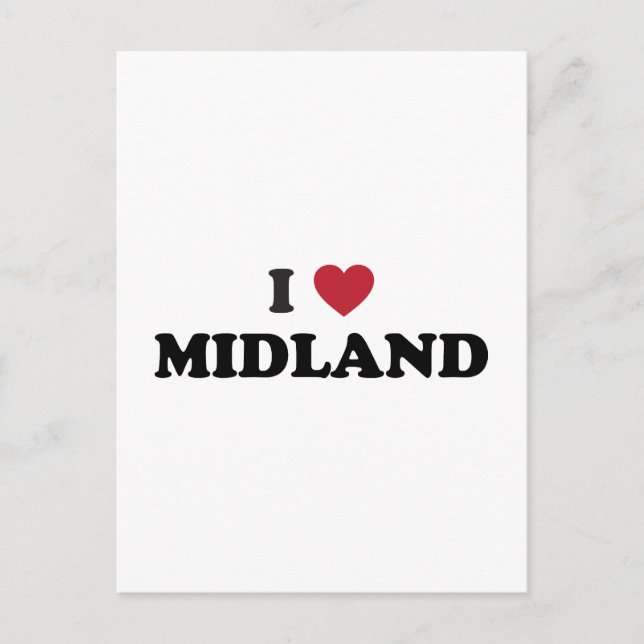 I Kärlek Midland Texas Vykort (Framsida)