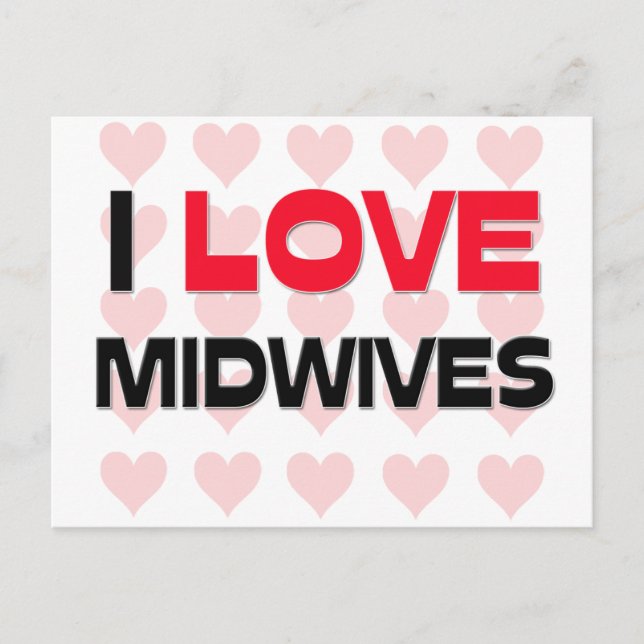 I KÄRLEK MIDWIVES VYKORT (Framsida)
