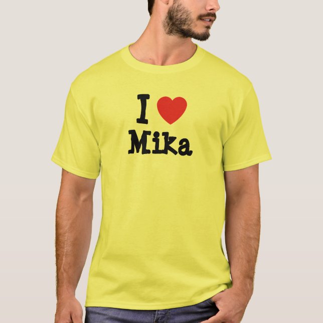 I kärlek Mika hjärta T-Shirt (Framsida)