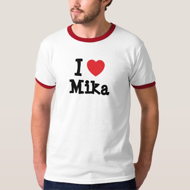 I kärlek Mika hjärta T-Shirt (Framsida)