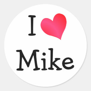 I Kärlek Mike Runt Klistermärke