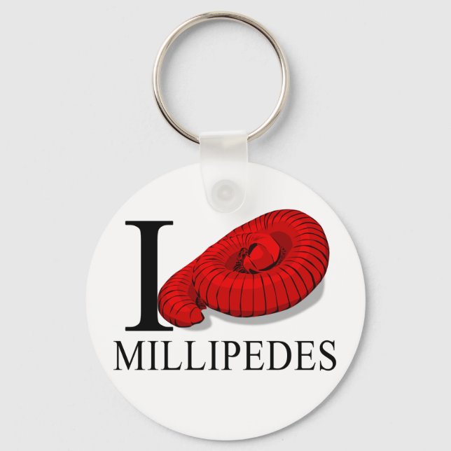 I Kärlek Millipedes Keychains Nyckelring (Framsida)
