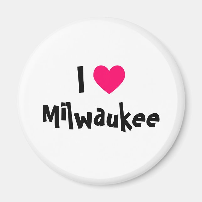 I Kärlek Milwaukee Magnet (Framsidan)