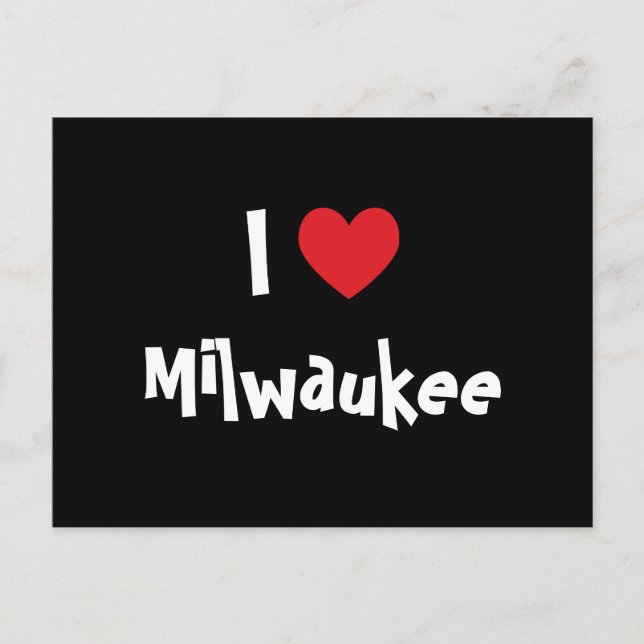 I Kärlek Milwaukee Vykort (Framsida)