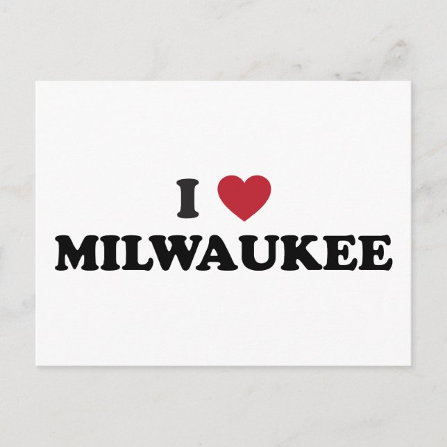 I Kärlek Milwaukee Wisconsin Vykort (Framsida)