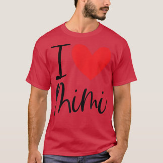 I Kärlek Mimi Namn Personlig Girl Woman BFF Frien T Shirt
