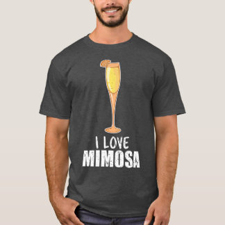 I Kärlek Mimosa Cocktail Champagne Citrus Juice T Shirt