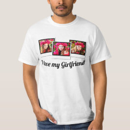 I Kärlek min 3-foto-montkollage för flickvän T Shirt
